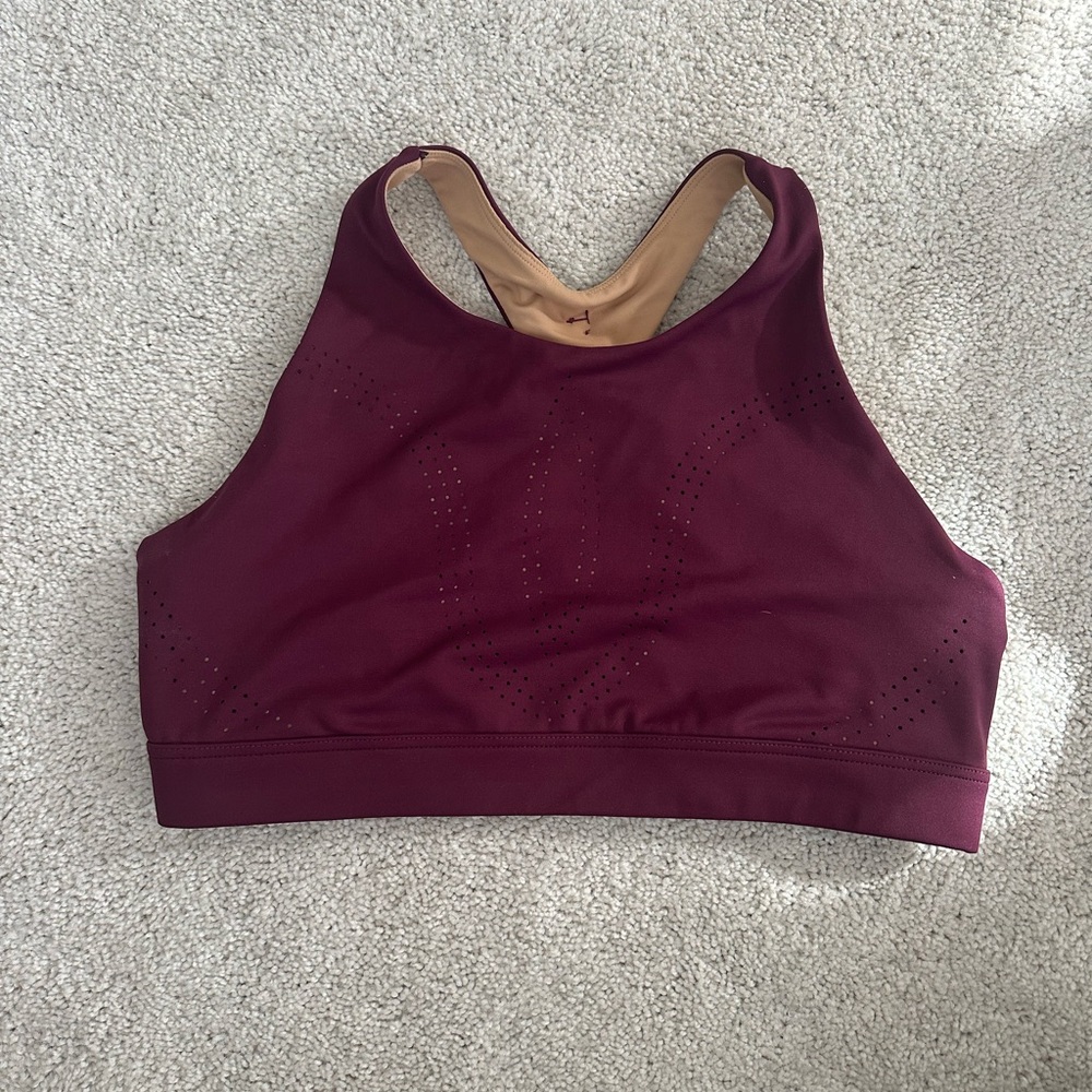 Women's Burgundy Sports Bra
